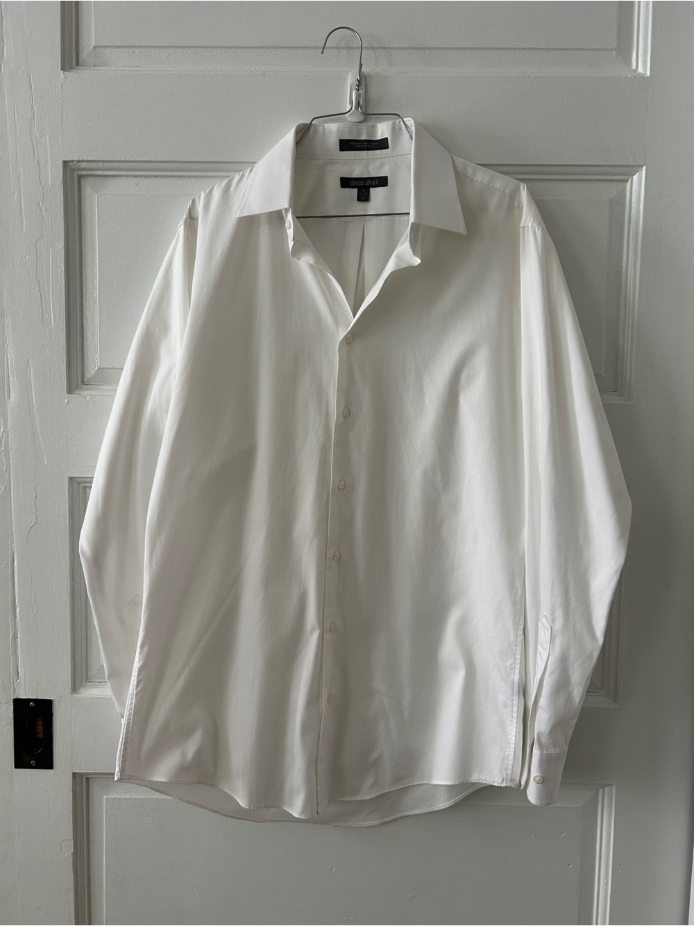 Theory Men's White Cotton Dress Shirt